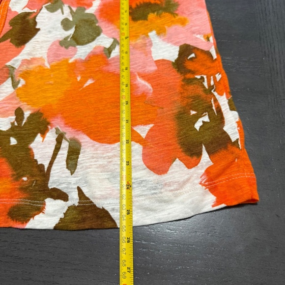 Joie Plus Short Sleeve Floral‎ Print Linen Blend Top Blouse Size 2X - Picture 6 of 8